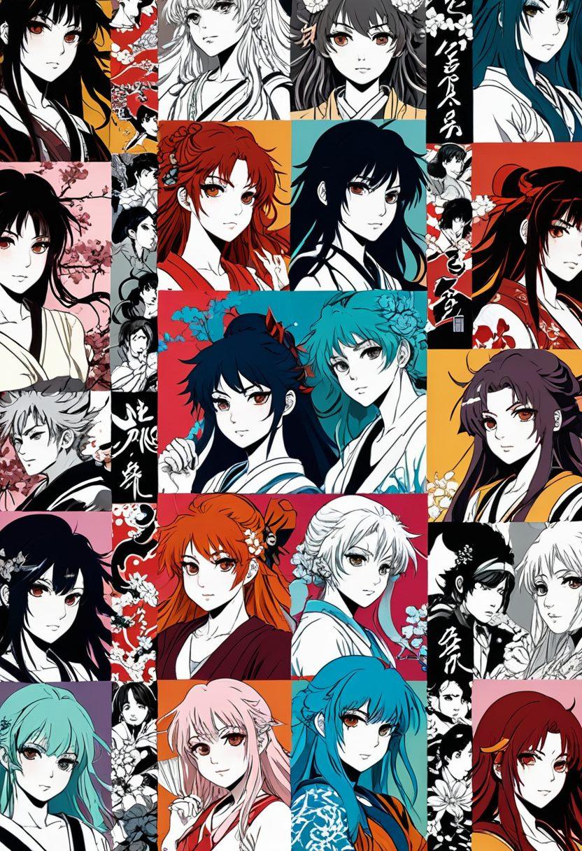 A dynamic collage depicting the transformation of hentai from manga to animated film, featuring iconic characters in both stylized manga and fluid motion formats. Include vibrant, eye-catching colors and a transition effect that shows the evolution of styles, with elements of classic and modern animation blending together. Highlight the cultural significance through background motifs inspired by Japanese art. colorful blend of manga and animation styles. vibrant colors. 3D effect.